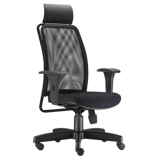 Cadeira De Escritório Giratória Presidente Soul L02 Preto Lin