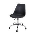 Cadeira De Escritório Giratória Preta Saarinem Office Com Reg