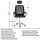 Cadeira De Escritório Giratória Regulagem De Altura Em Tecido