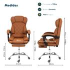 Cadeira De Escritório Home Office Diana Caramelo Pillow Top E