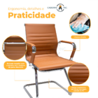 Cadeira De Escritório Home Office Interlocutor Fixa Baixa Str