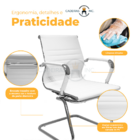 Cadeira De Escritório Home Office Interlocutor Fixa Stripes E