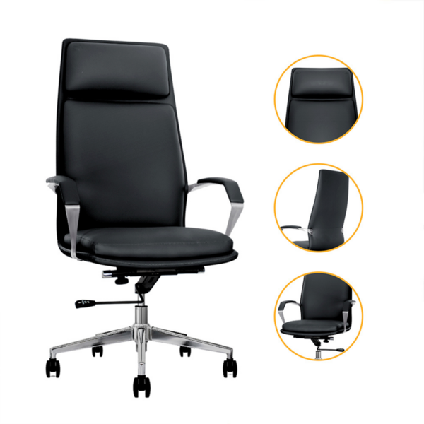 Cadeira De Escritório Home Office Presidente Orion Preta Enco