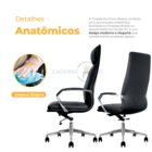 Cadeira De Escritório Home Office Presidente Orion Preta Enco