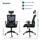 Cadeira De Escritório Home Office Presidente Tela Mesh Apoio