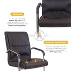 Cadeira De Escritório Interlocutor Big Fixa Com Braço Marrom