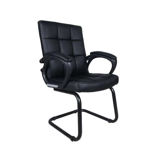 Cadeira De Escritório Interlocutor Fixa Charles Preta