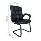 Cadeira De Escritório Interlocutor Fixa Charles Preta