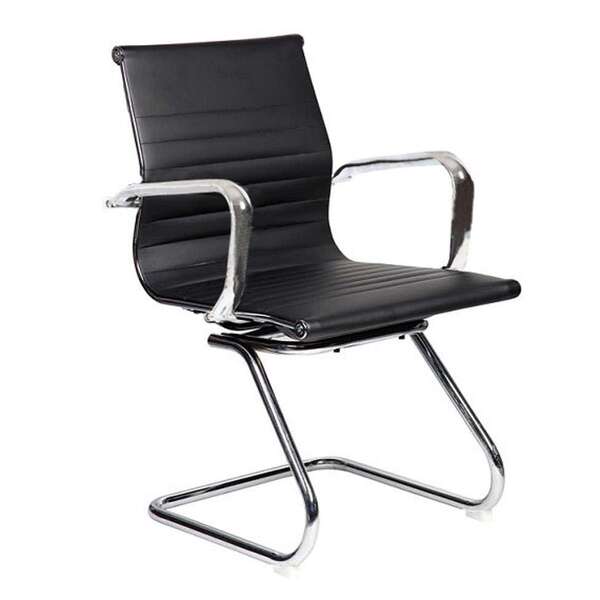 Cadeira De Escritório Interlocutor Fixa New Best Preta