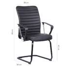 Cadeira De Escritório Interlocutor Fixa Oslo Preta