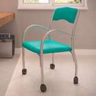 Cadeira De Escritório Interlocutor Stella Estofada Turquesa