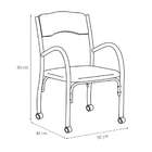 Cadeira De Escritório Interlocutor Stella Estofada Turquesa