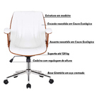 Cadeira De Escritório Juliette Diretor Giratória Branca G24 -