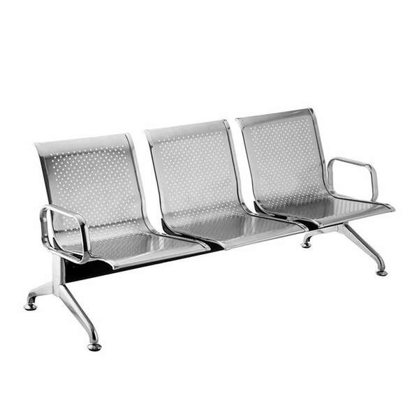 Cadeira De Escritório Longarina Silver I Prata