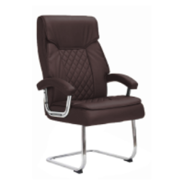 Cadeira De Escritório Luxo 9 - Assento E Encosto Café Base Fi