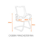 Cadeira De Escritório Manchester Fixa - Preto