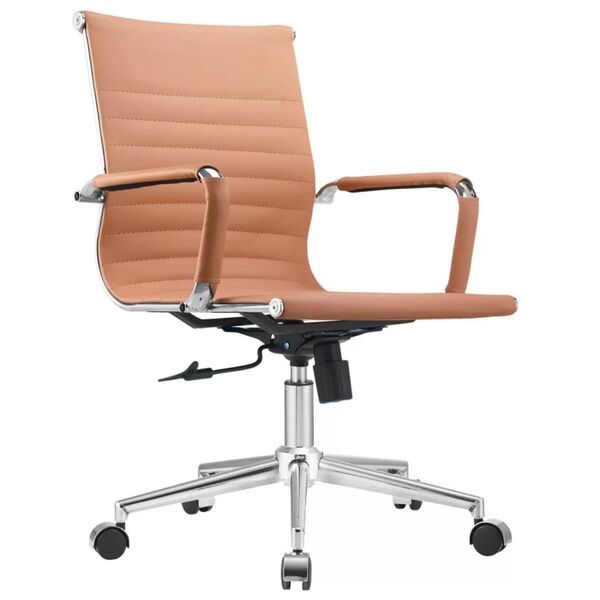 Cadeira De Escritório Manhattan Diretor Baixa Estofada Em Pu