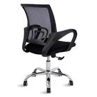 Cadeira De Escritório Mesh Assento Estofado Base Giratória 90