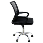 Cadeira De Escritório Mesh Assento Estofado Base Giratória 90