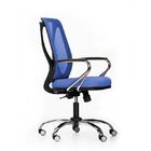 Cadeira De Escritório Naim Secretária Giratória Base Metálica