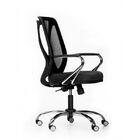 Cadeira De Escritório Naim Secretária Giratória Base Metálica