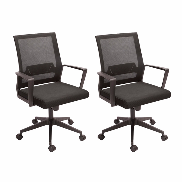 Cadeira De Escritório Nexus Giratória - Preta Quantidade:2 Ca