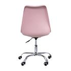 Cadeira De Escritório Office Com Rodízios Estofada Leda Rosa