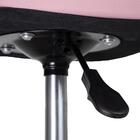 Cadeira De Escritório Office Com Rodízios Estofada Slim Rosa