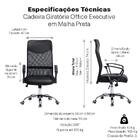Cadeira De Escritório Office Executive Preta