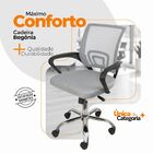 Cadeira de Escritório Oficial Begônia Tela Mesh Cinza