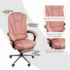 Cadeira De Escritório Oficial Presidente Ergonômica Apoio Pés