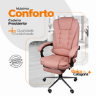 Cadeira De Escritório Oficial Presidente Ergonômica Apoio Pés