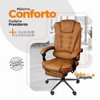 Cadeira De Escritório Oficial Presidente Ergonômica Apoio Pés