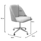 Cadeira De Escritório Poltrona Estofada Decorativa Com Rodízi
