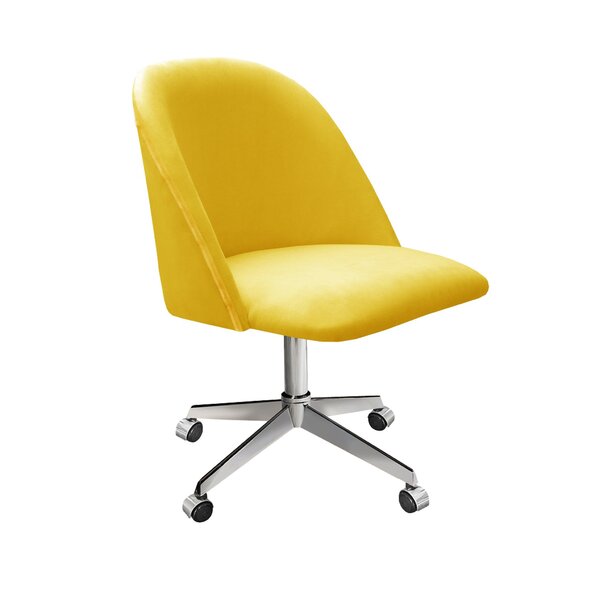 Cadeira De Escritório Poltrona Estofada Decorativa Com Rodízi