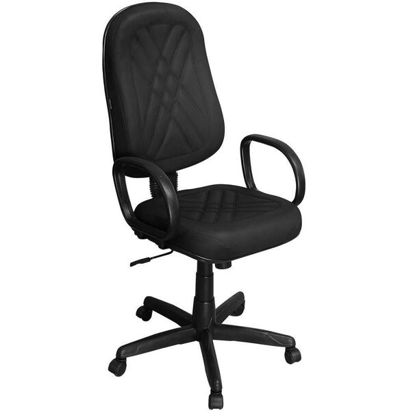 Cadeira De Escritório Pp02 Presidente Giratória Com Costura -