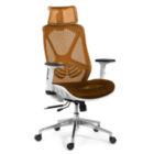 Cadeira De Escritório Presidente A910 Em Pp Giratória Laranja