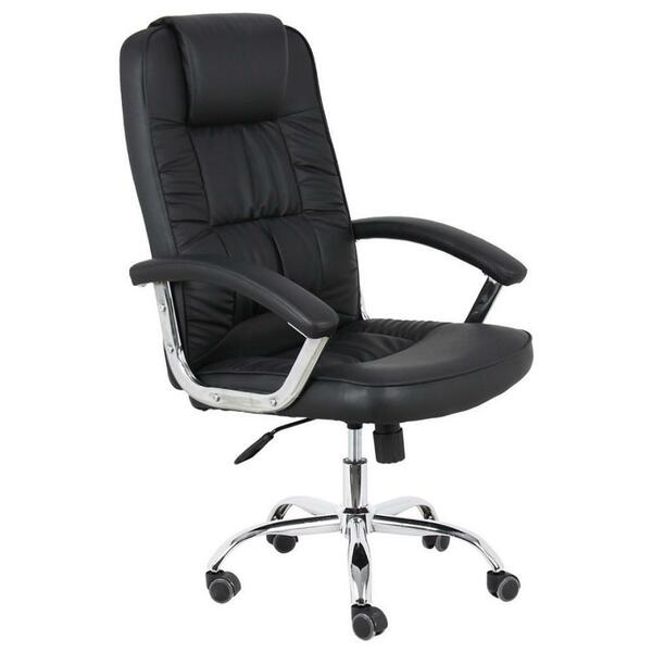 Cadeira De Escritório Presidente Base Cromada Com Rodinha For