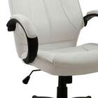 Cadeira De Escritório Presidente Córdoba Estofada Branca