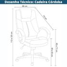 Cadeira De Escritório Presidente Córdoba Estofada Branca