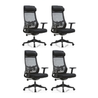 Cadeira De Escritório Presidente Core - Preta - 4 Cadeiras