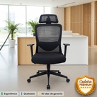 Cadeira De Escritório Presidente Elite - Preta - 4 Cadeiras