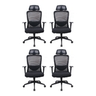 Cadeira De Escritório Presidente Elite - Preta - 4 Cadeiras