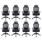 Cadeira De Escritório Presidente Elite - Preta - 8 Cadeiras