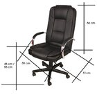 Cadeira De Escritório Presidente Em Corino Base Cromada Euro