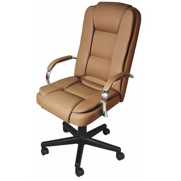 Cadeira De Escritório Presidente Em Corino Base Preta Euro