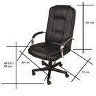 Cadeira De Escritório Presidente Em Corino Base Preta Euro Br