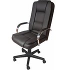 Cadeira De Escritório Presidente Em Corino Base Preta Euro Ma