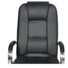 Cadeira De Escritório Presidente Em Corino Base Preta Euro Pr