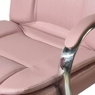 Cadeira De Escritório Presidente Em Corino Base Preta Euro Ro